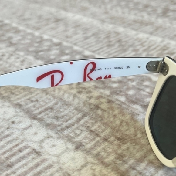 RayBan WAYFARER Special Series 2 Tone/Black / White Multi Color Sunglasses 50-22 - Picture 7 of 8